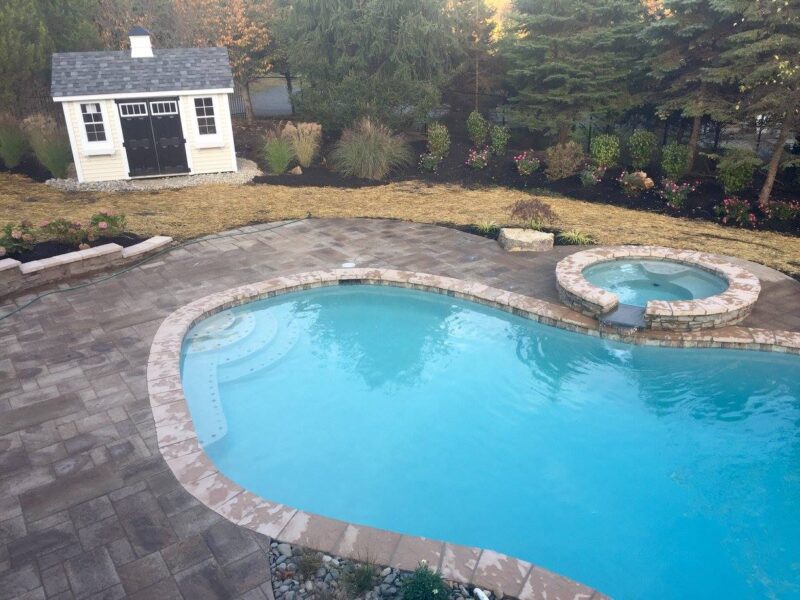 Pool Paver Patio Install, Chester NJ