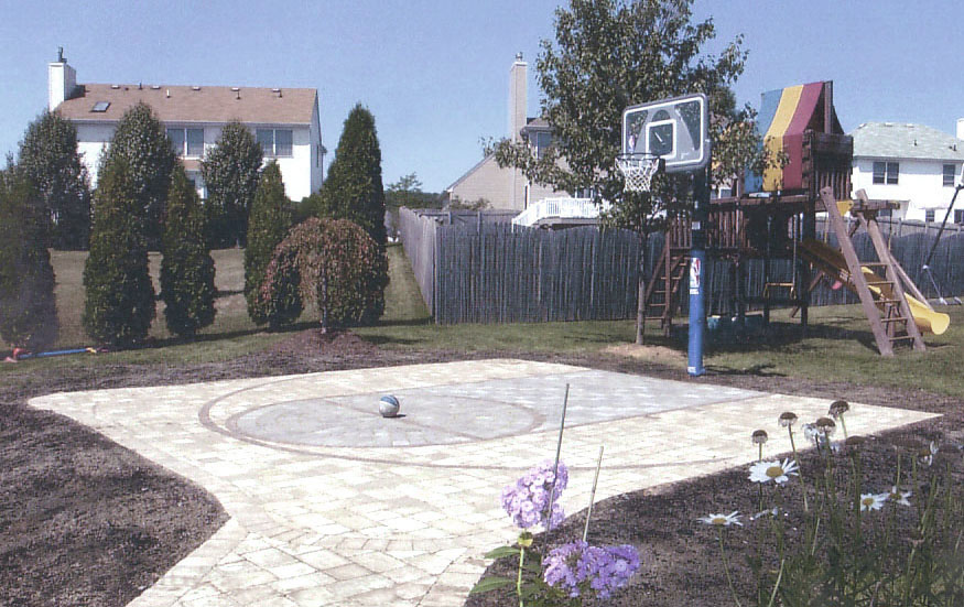 Outdoor Paver Basketball Court Install, Chester NJ