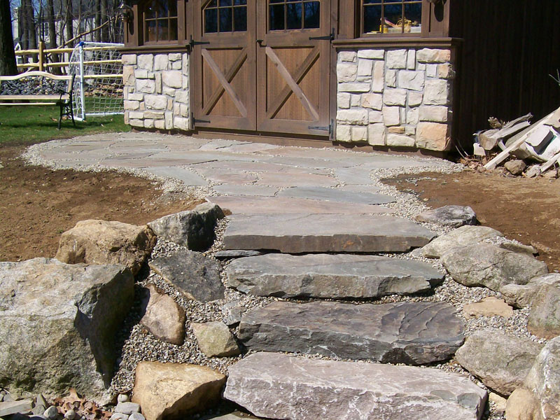 Hardscape Custom Natural Stone Stairs, Chester NJ