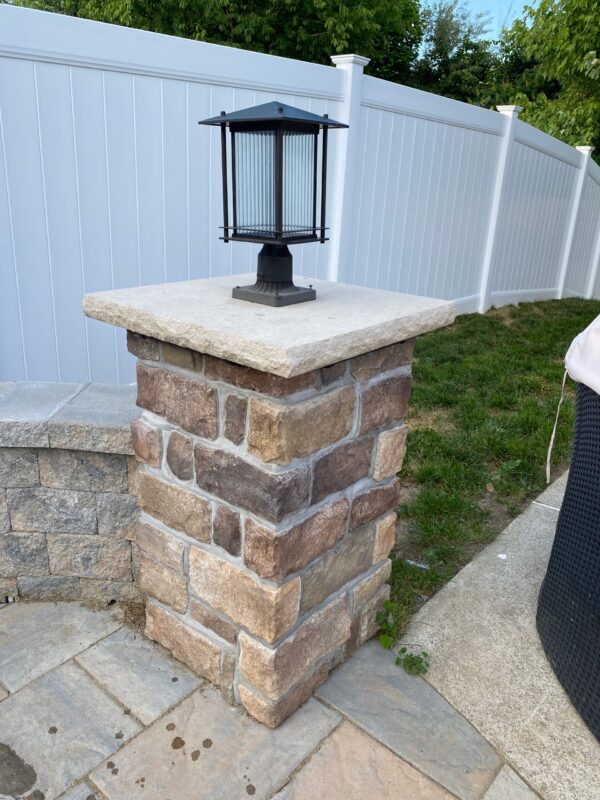 Landscape Light Pillar Installation – Mendham NJ