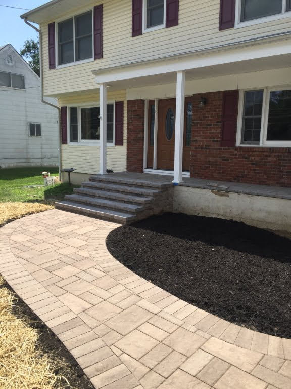 Walkway and stone staircase install – Flanders NJ