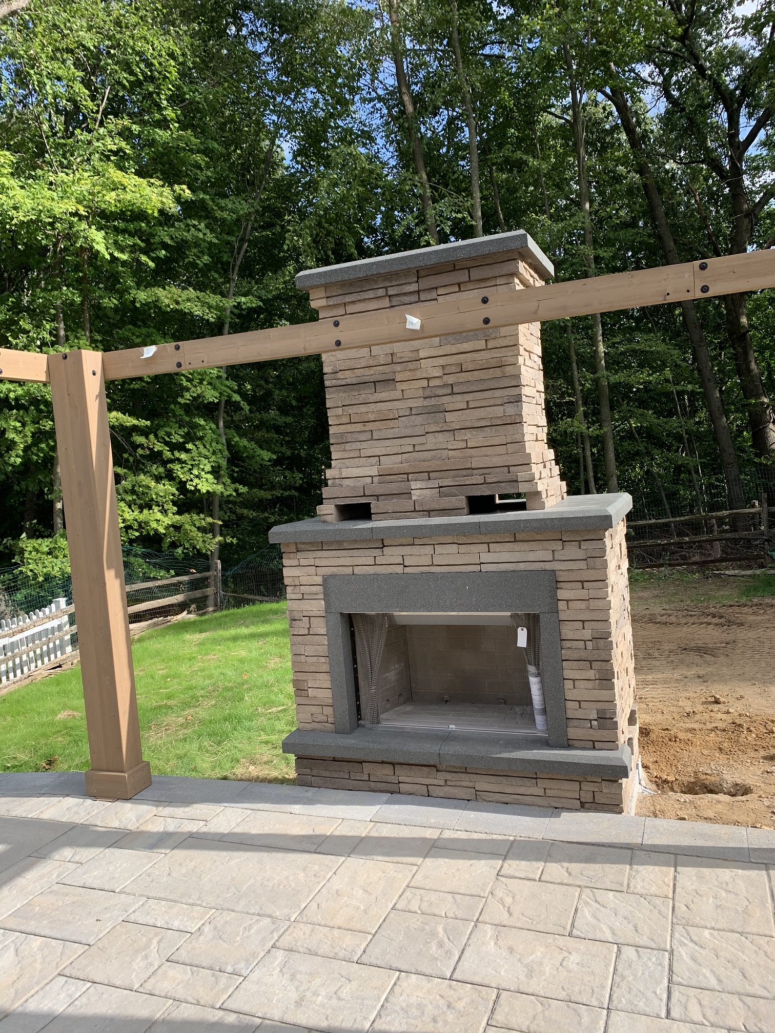Outdoor Fireplace Install 2 – Mendham NJ