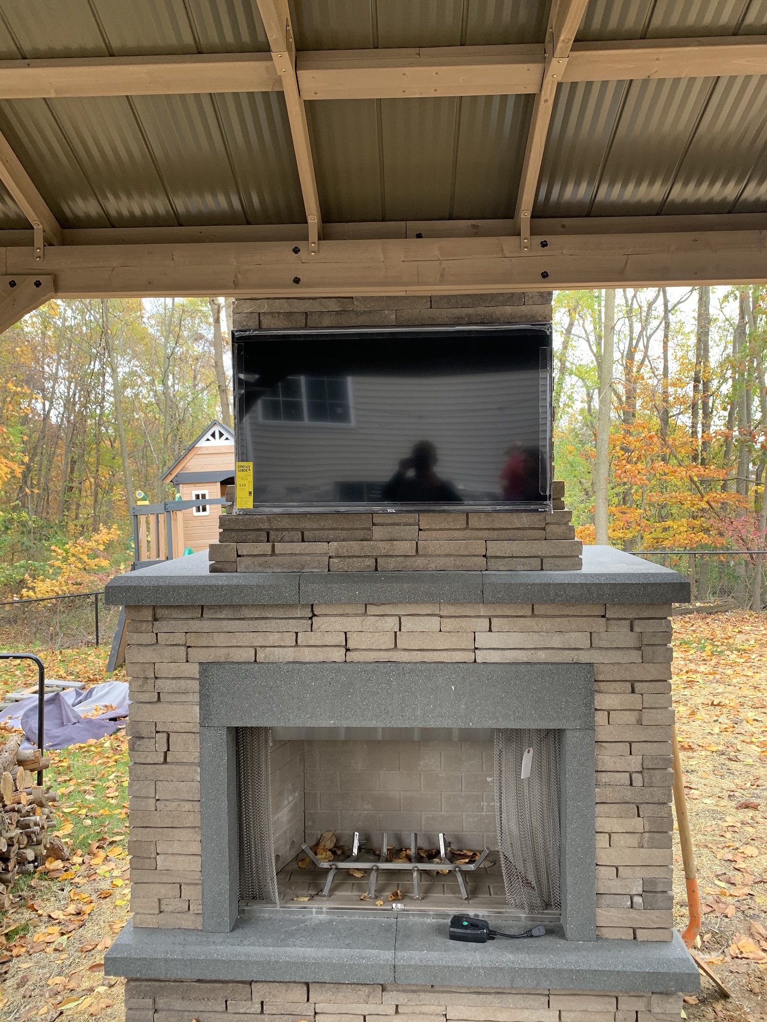 Outdoor Fireplace Install 3 – Mendham NJ