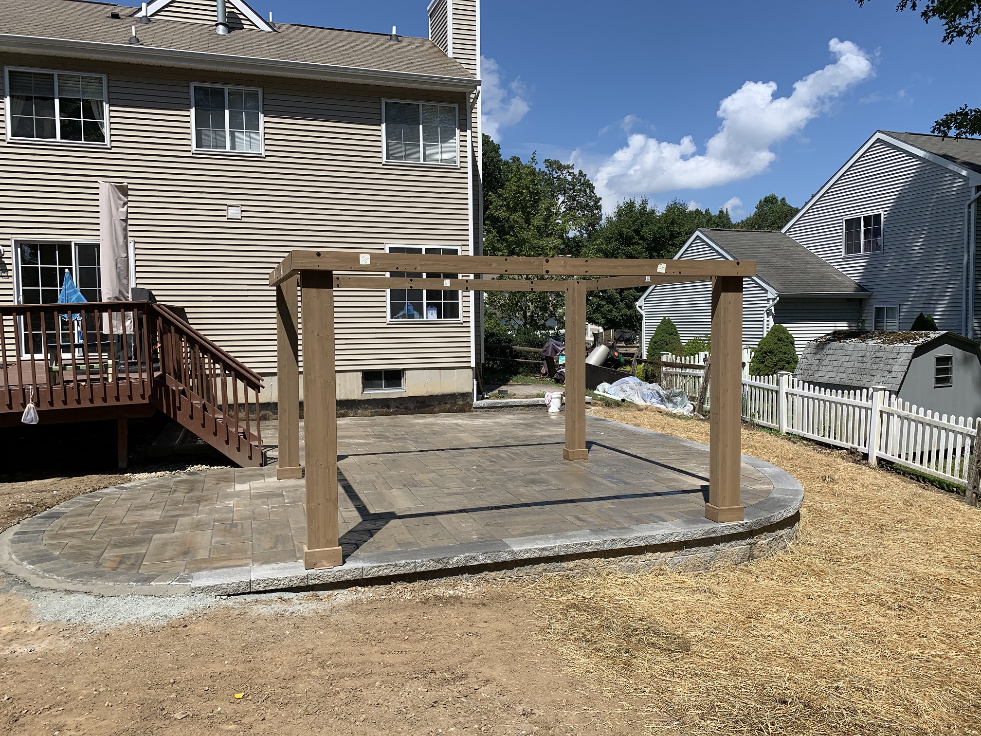 Paver patio – Pergola Install – Far Hills NJ